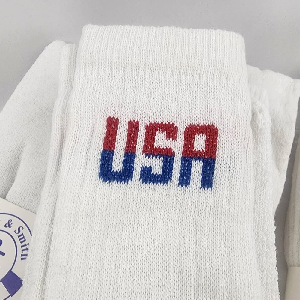 12 Pairs USA Yacht‎ & Smith White Tube Socks Mens Size 13-16 New